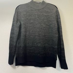 Athleta Grey Ombre Merino Wool Knit High Neck Sweater